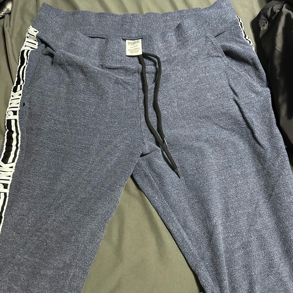 PINK Victoria's Secret Blue Track Pants